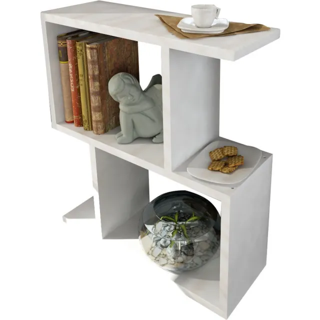 Skye Decor Stijlvolle Bijzettafel - Wit Melamine - 50x55,4x17,5cm - Perfect voor Elk Interieur