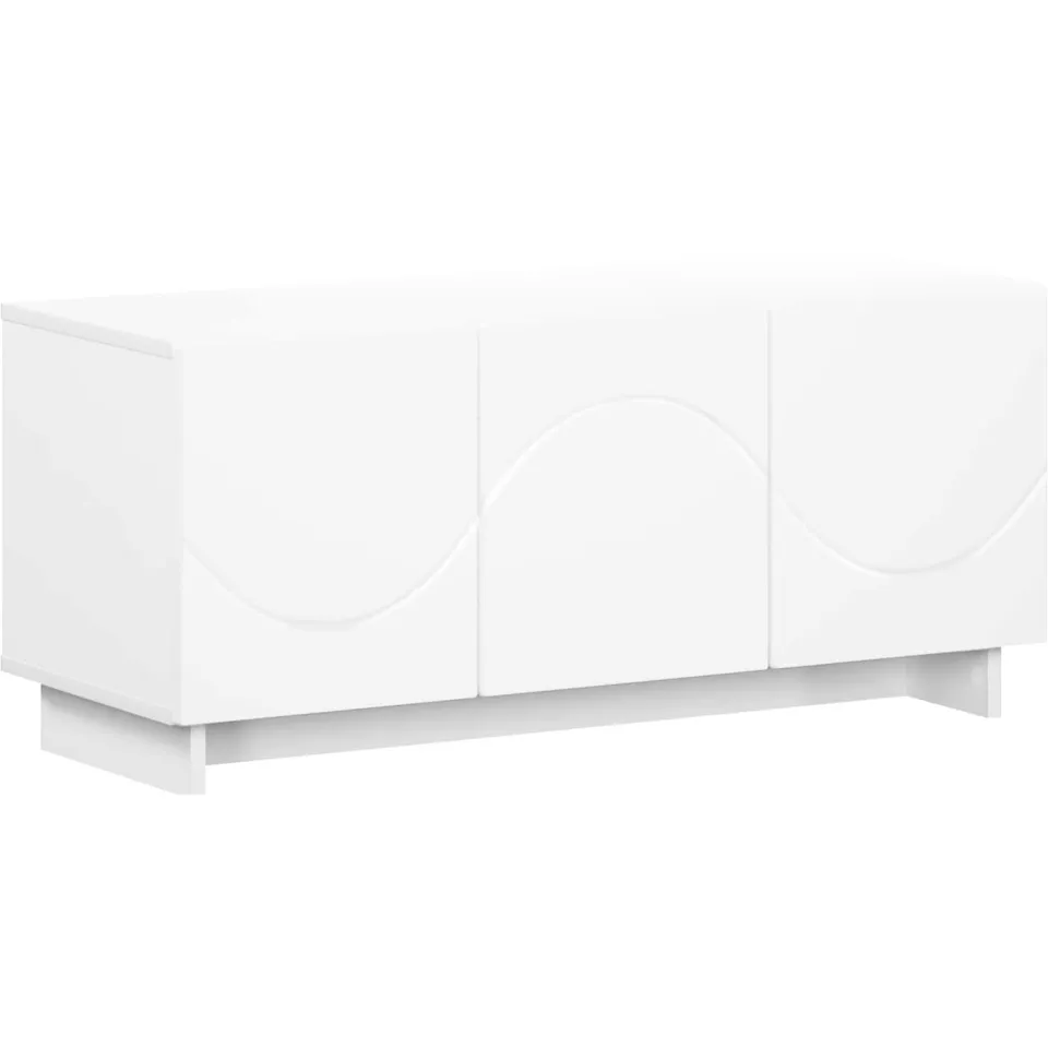 vidaXL tv-meubel 90 x 34,5 x 40 cm Wit Bewerkt hout, foto 3