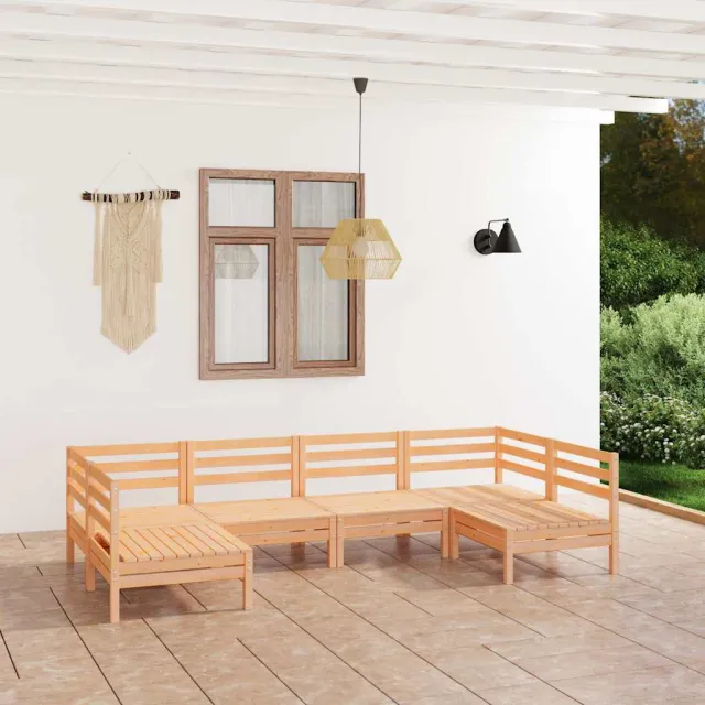 vidaXL 6-delige Loungeset massief grenenhout bruin, foto 2