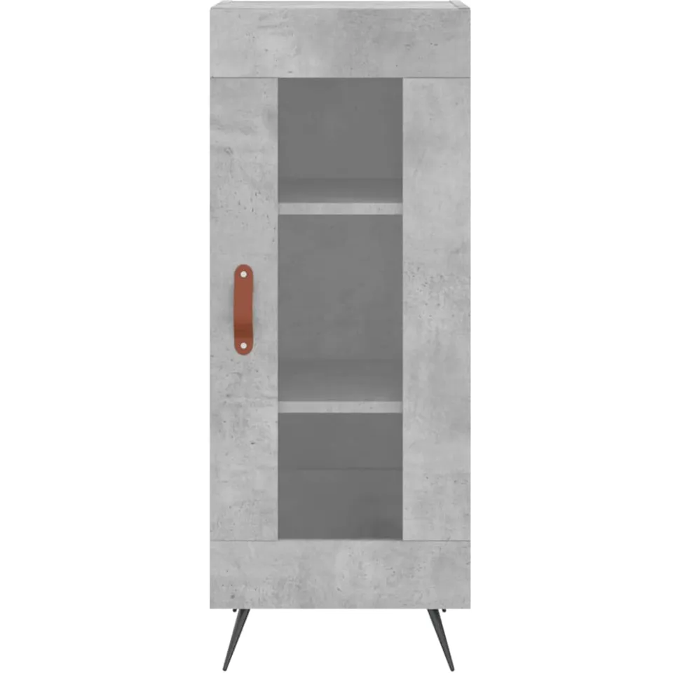 vidaXL Dressoir 34,5x34x90 cm bewerkt hout betongrijs grijs