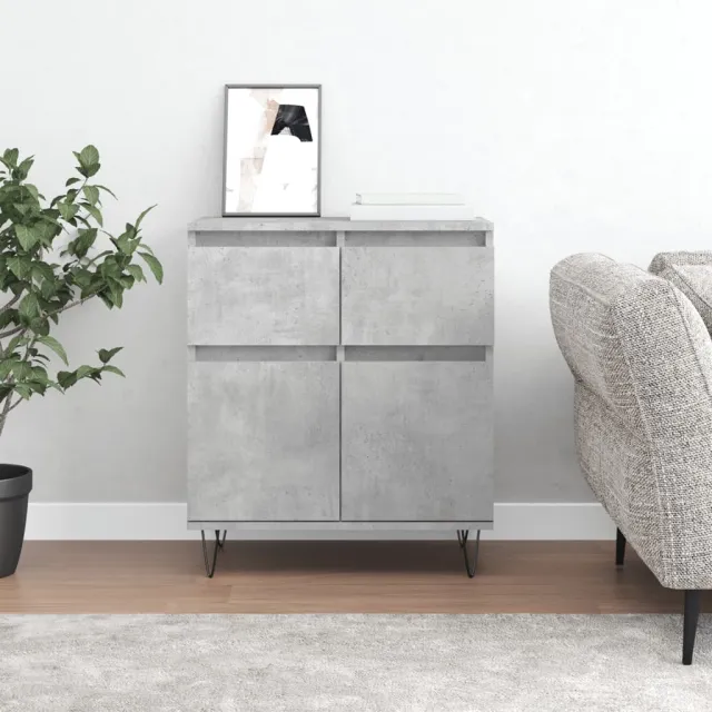 vidaXL Dressoir 60x35x70 cm bewerkt hout betongrijs grijs, foto 2