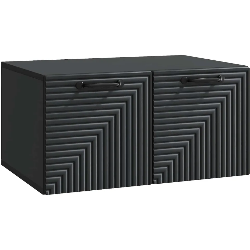 vidaXL Wandbeugel TV-kast Zwart 59,5 x 41 x 30 cm Bewerkt hout, foto 3