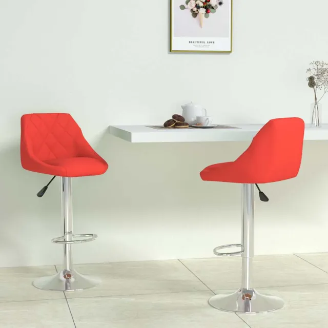 vidaXL Barstoelen 2 st kunstleer rood, foto 2