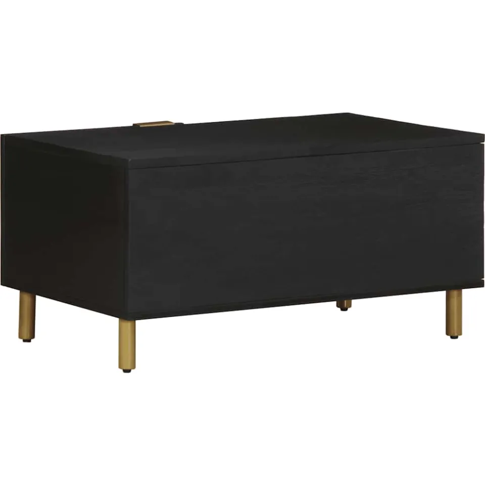 vidaXL Salontafel 80x50x40 cm bewerkt hout zwart, foto 4