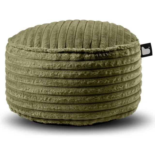 Extreme Lounging b-poef ribfluweel voor binnen - varengroen