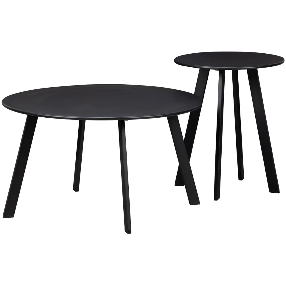 WOOOD Fer Bijzettafel Tuin - Metaal - Zwart - 40xØ70, foto 2