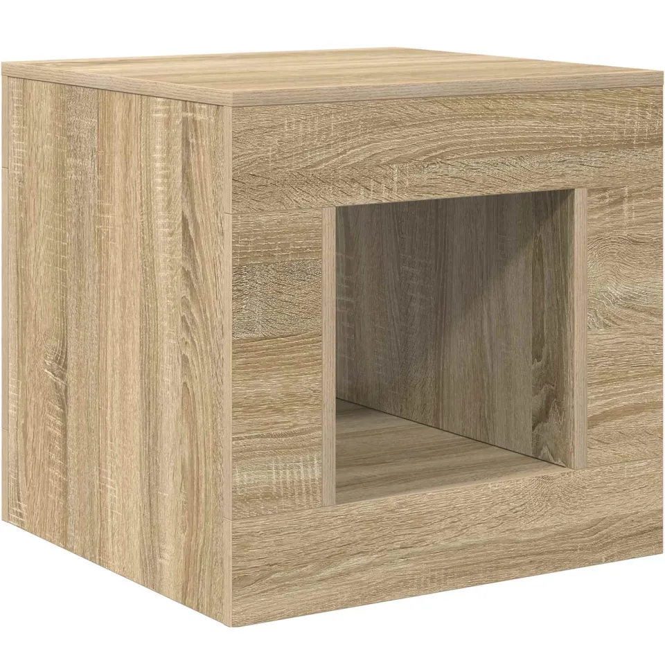 vidaXL Salontafel Sonoma Eiken 51.5 x 50 x 50 cm Bewerkt hout, foto 3