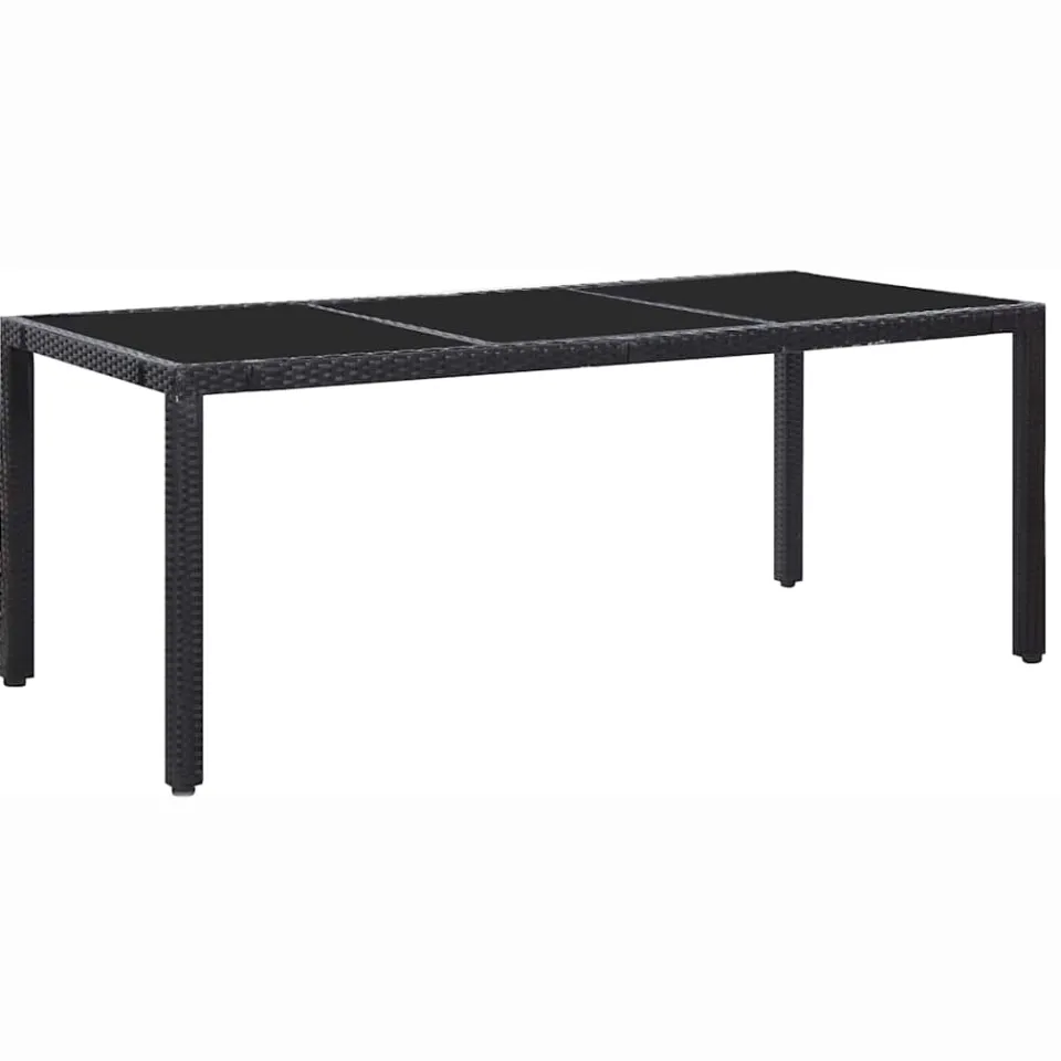vidaXL 9-delige Tuinset poly rattan zwart, foto 3