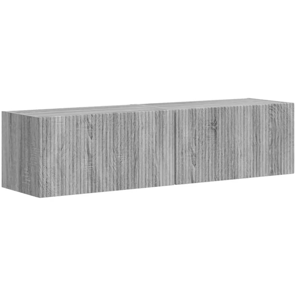 vidaXL TV Wandkast 2 st Grijs Sonoma Bewerkt hout, foto 3