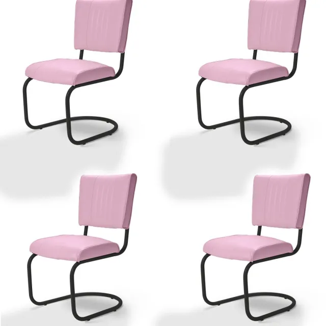 Bel Air Retro Fifties Furniture Prospect MP Black Lilac Set van 4