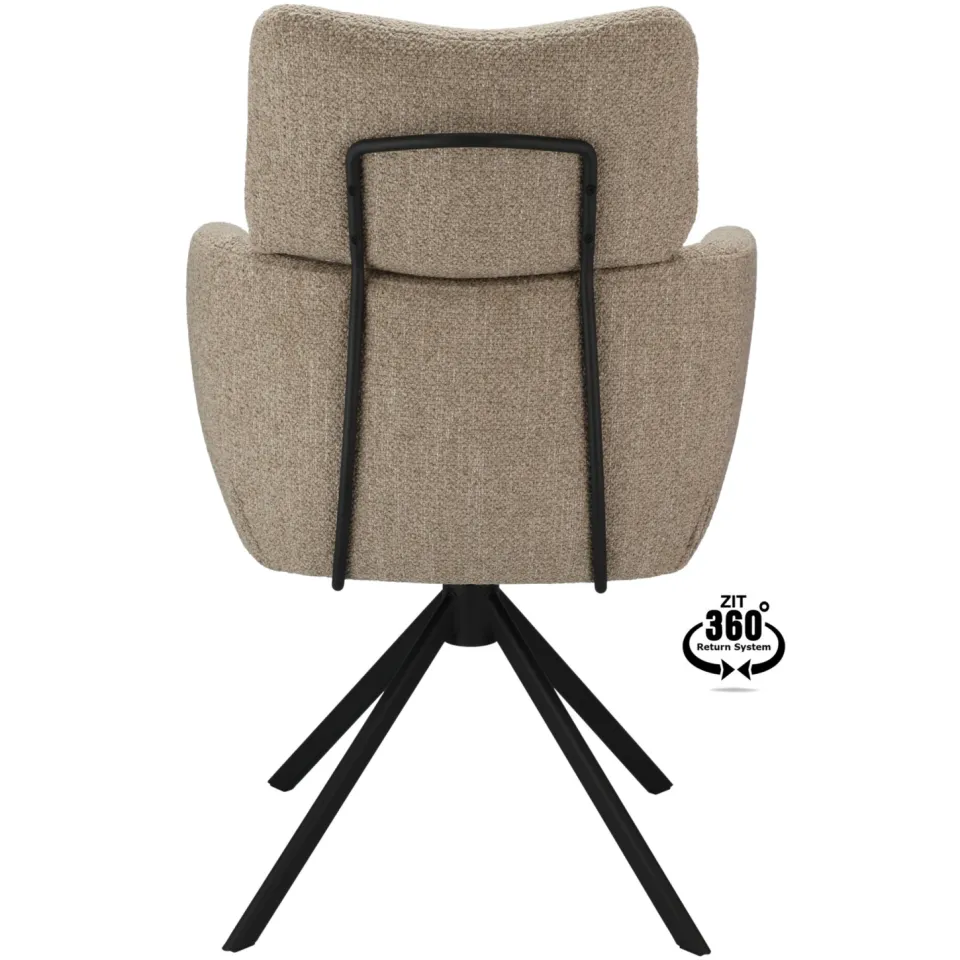Wehkamp Home Isa armstoel taupe, foto 4