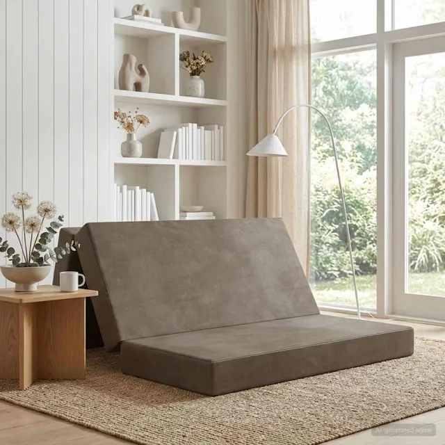 vidaXL Vouwbare Bankbed 120 x 67 x 45 cm Lichtgrijs
