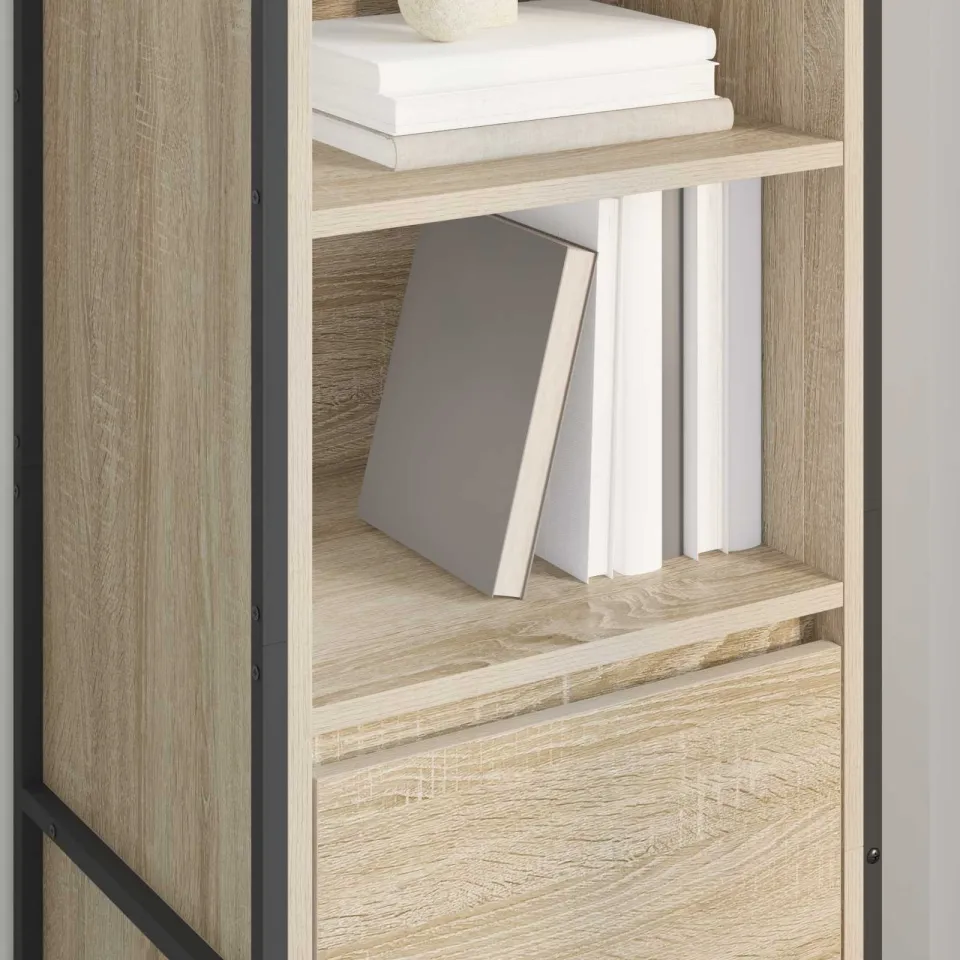 vidaXL Boekenkast Sonoma Eiken 43 x 36 x 150.5 cm Bewerkt hout, foto 3