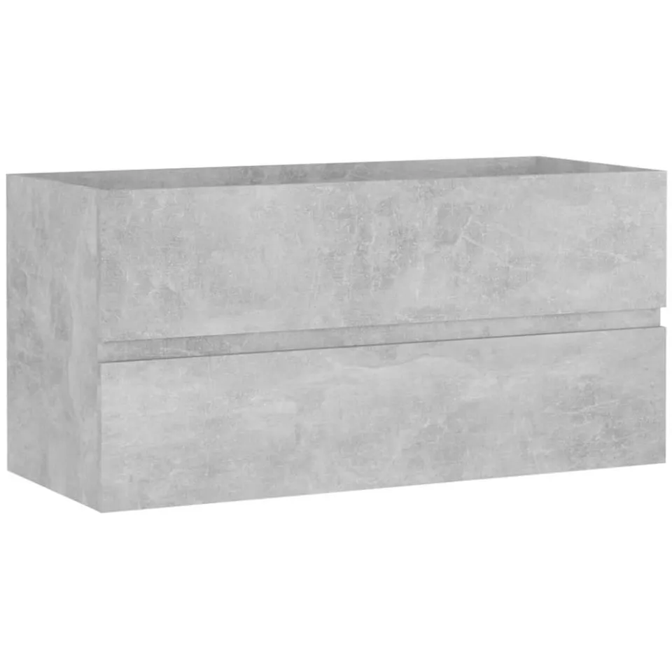 vidaXL Wastafelkast 90x38,5x45 cm betongrijs