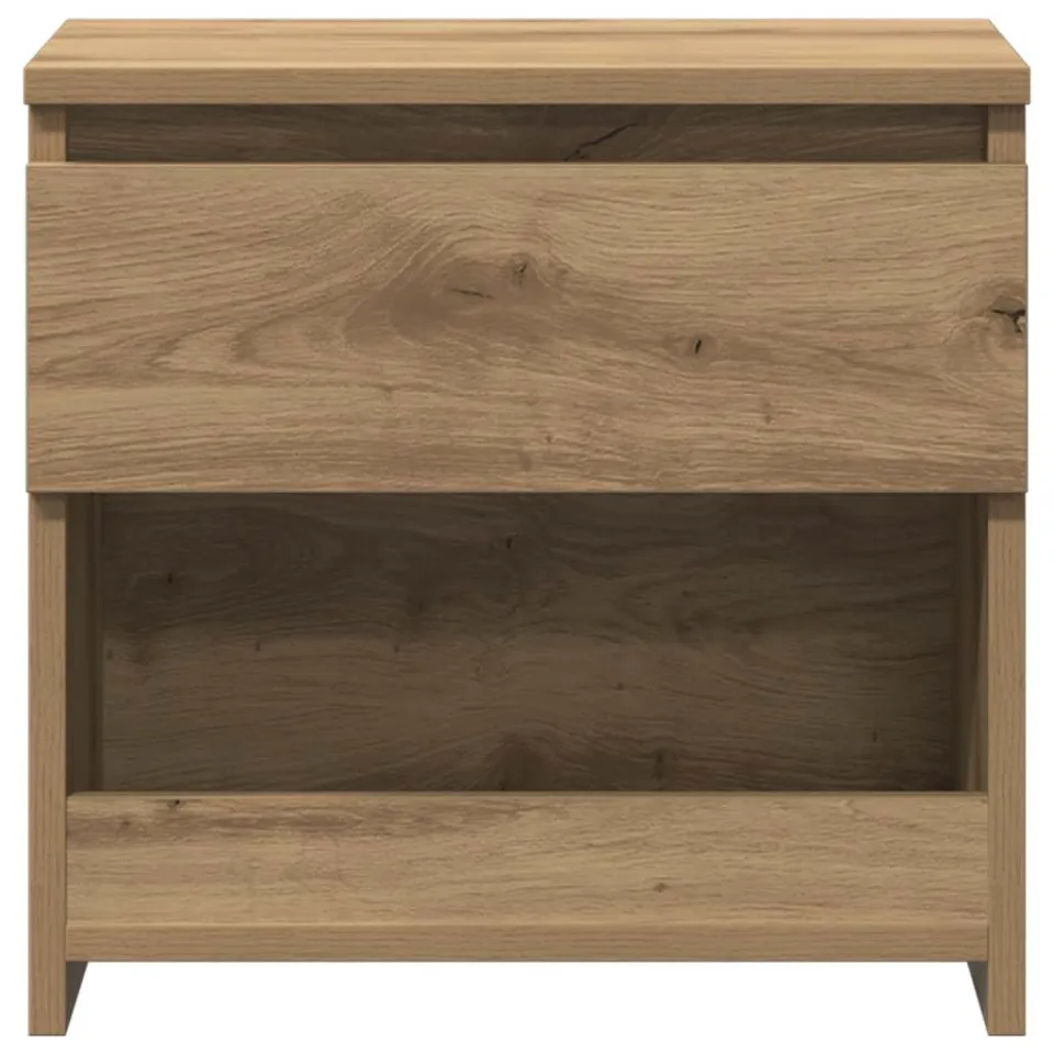 vidaXL Nachtkastje 40x30x39 cm bewerkt hout artisanaal eikenkleur, foto 4