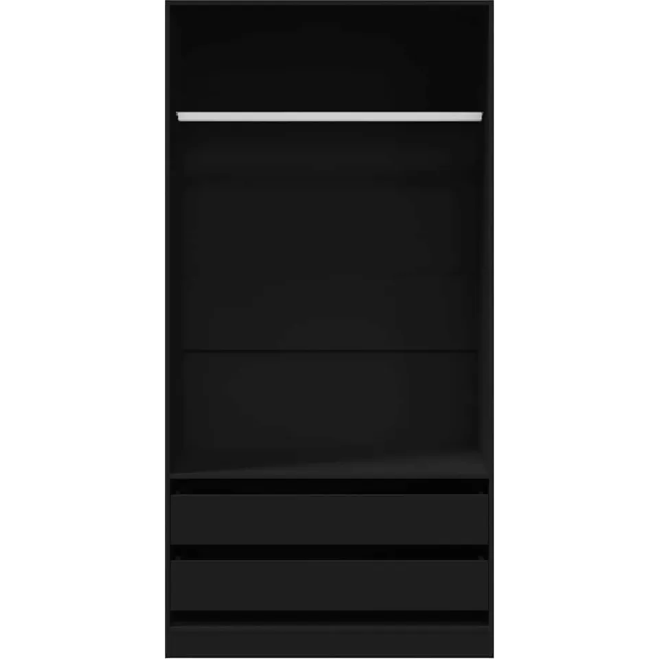 vidaXL Kledingkast 100x50x200 cm bewerkt hout zwart