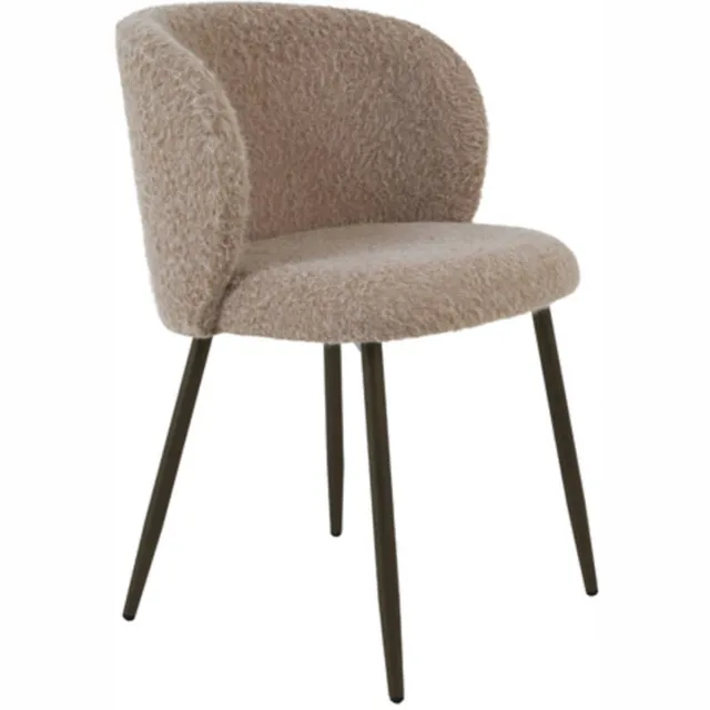 Light & Living Light&living Eetkamerstoel 56x55x79 cm ELYNA licht bruin+bruin-brons - set van 2