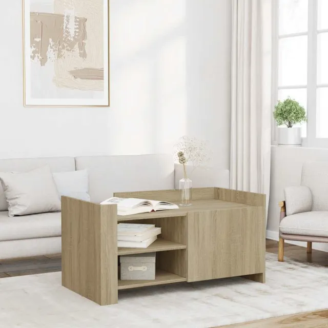 vidaXL Salontafel 100x50x50 cm bewerkt hout sonoma eikenkleurig Bruin
