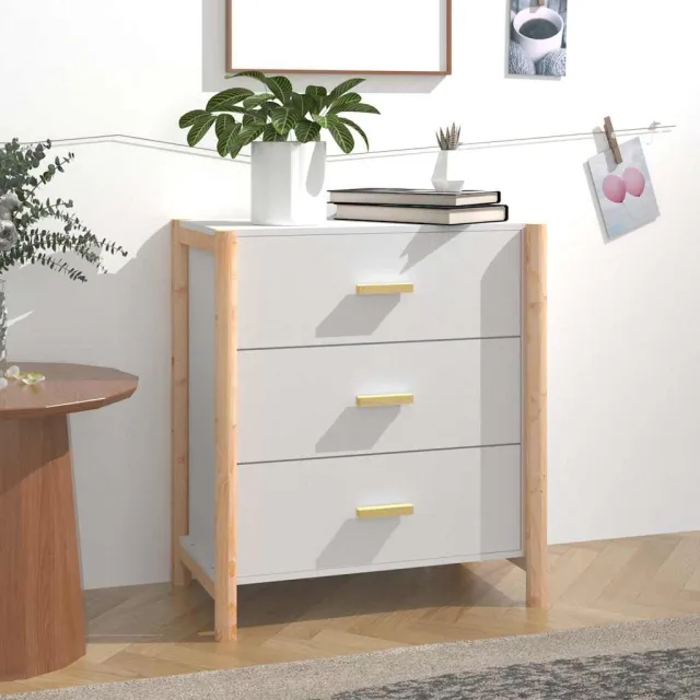 vidaXL Dressoir 62x38x70 cm bewerkt hout wit, foto 2