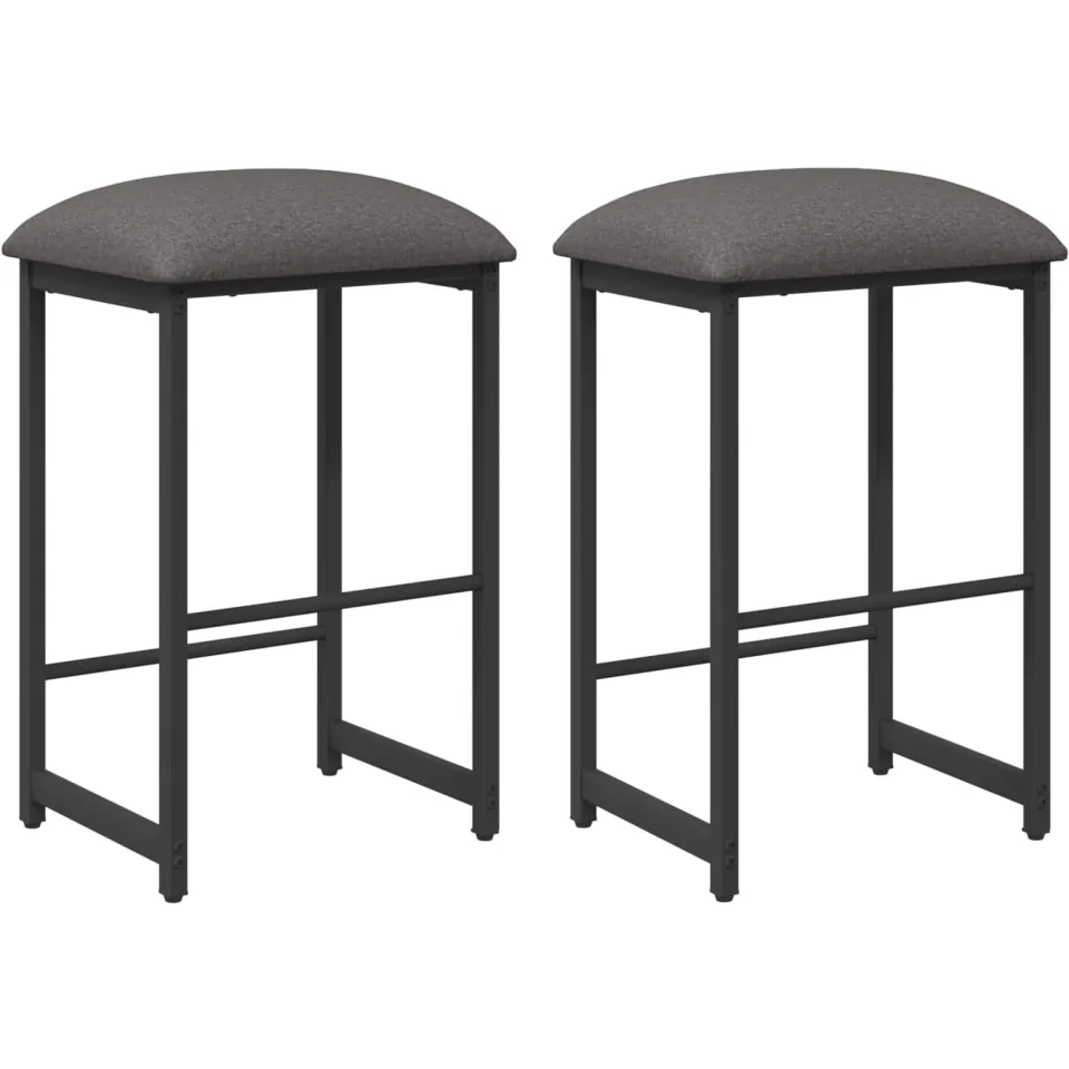 vidaXL Barkruk 2 st Lichtgrijs 40 x 32 x 64 cm Bewerkt hout, foto 3