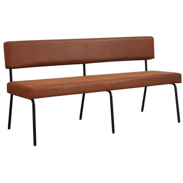 NordXL Eetkamerbank Espen cognac eco-leer 160 cm