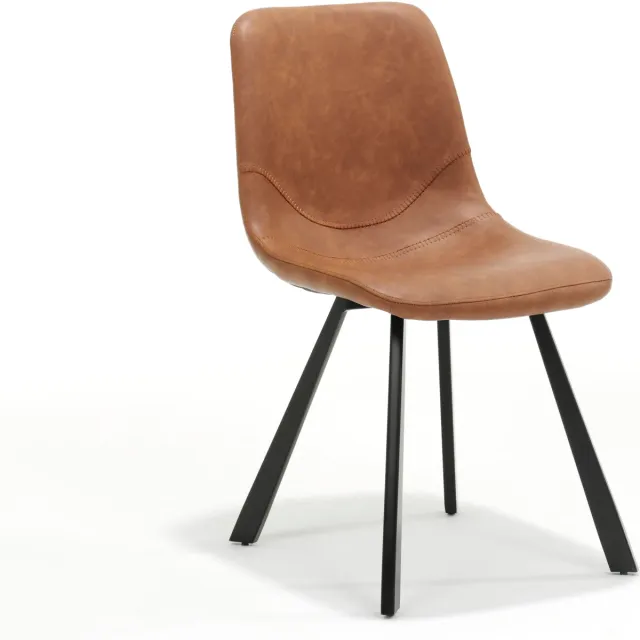 eetkamerstoel Maud cognac Bruin