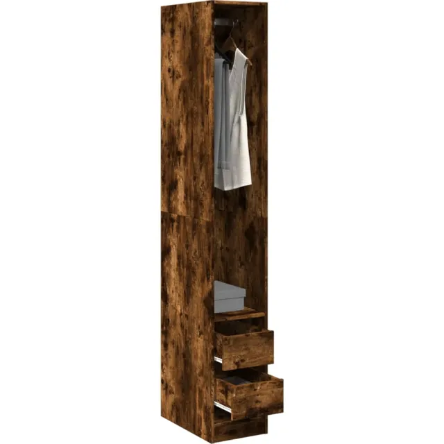 vidaXL Kledingkast 30x50x200 cm bewerkt hout gerookt eikenkleurig
