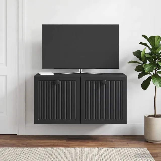 vidaXL Wandbeugel TV-kast 59,5 x 31 x 30 cm Zwart, foto 2