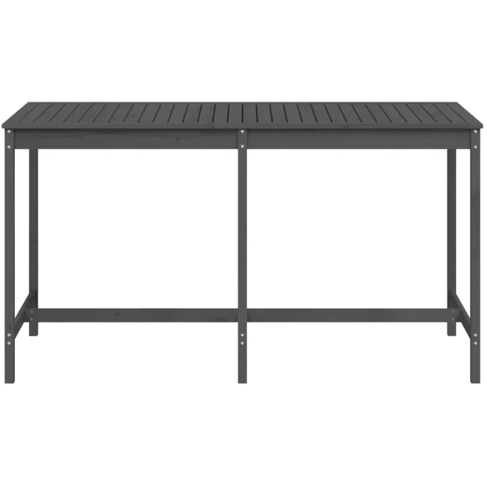 vidaXL Tuintafel 203,5x90x110 cm massief grenenhout grijs, foto 4