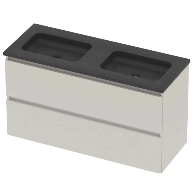 Basic-Line Rocky 46 Badmeubelset Hardsteen 120x46x62 cm R46BSCHW120D0 Ice White Blue Stone Grijs
