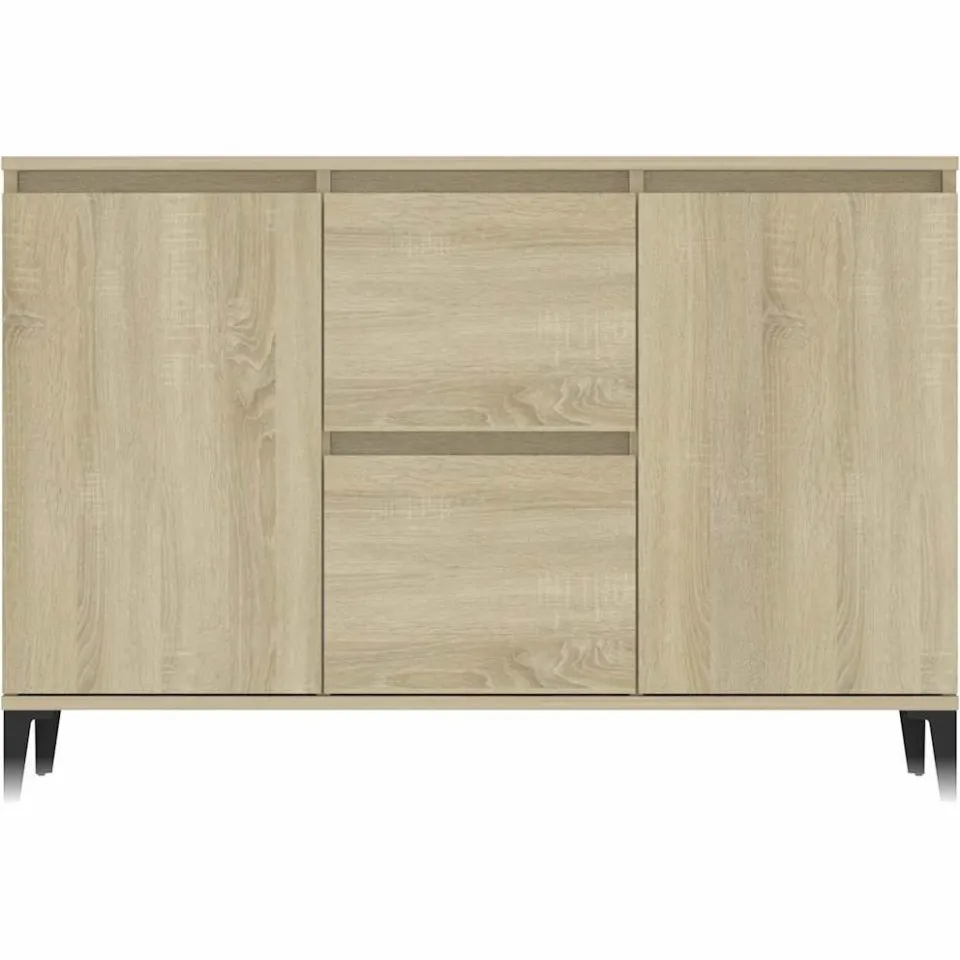 vidaXL Dressoir 102x35x70 cm bewerkt hout sonoma eikenkleurig, foto 4