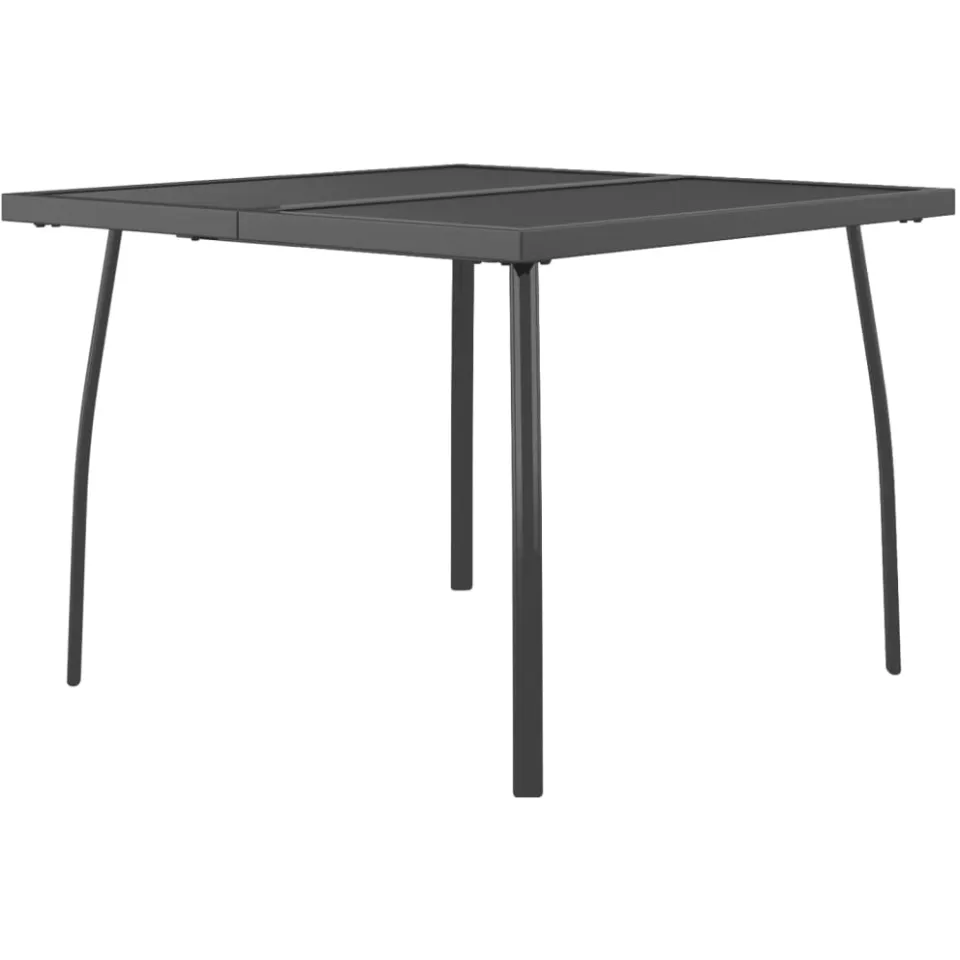 vidaXL Tuintafel 100x100x72 cm staalgaas antracietkleurig, foto 3