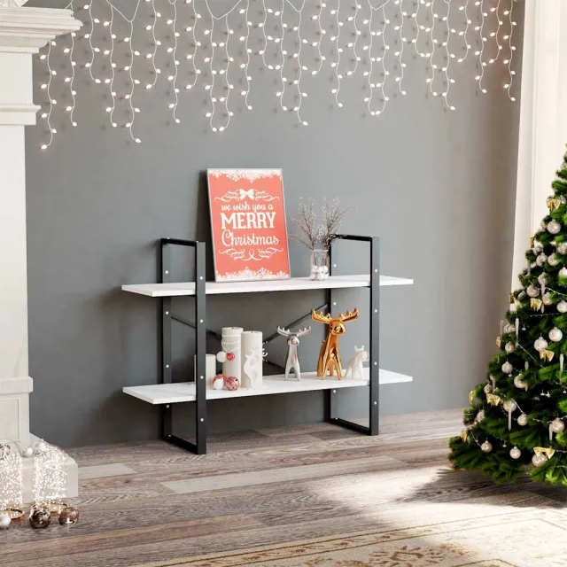 vidaXL Boekenkast met 2 schappen 100x30x70 cm bewerkt hout wit