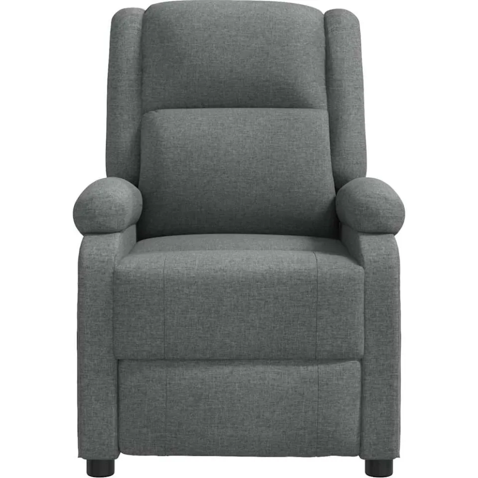 vidaXL Massagestoel stof donkergrijs