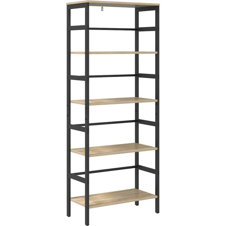 vidaXL Boekenkast 4-laags 60 x 29,5 x 149 cm Bewerkt hout Sonoma Eiken Bruin