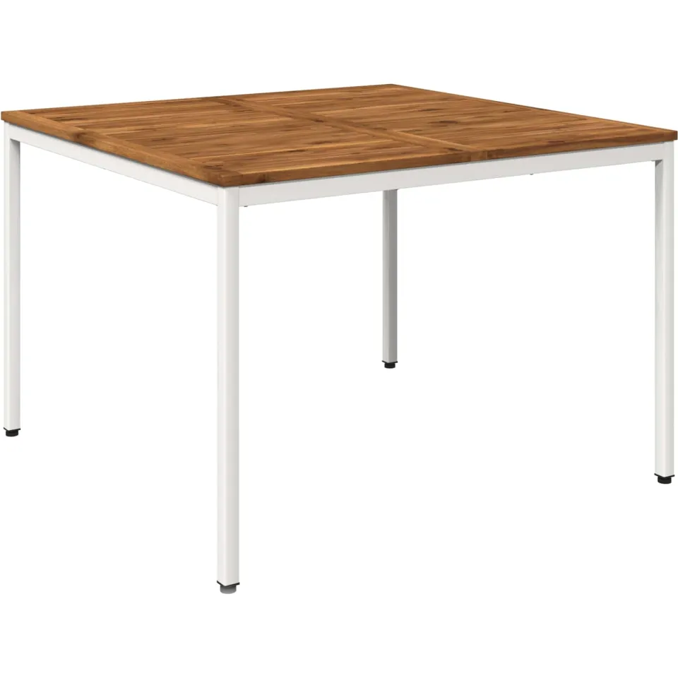 vidaXL Tuindiner tafel NAARDEN Natuurlijk en Wit 110 x 108,5 x 75 cm, foto 3