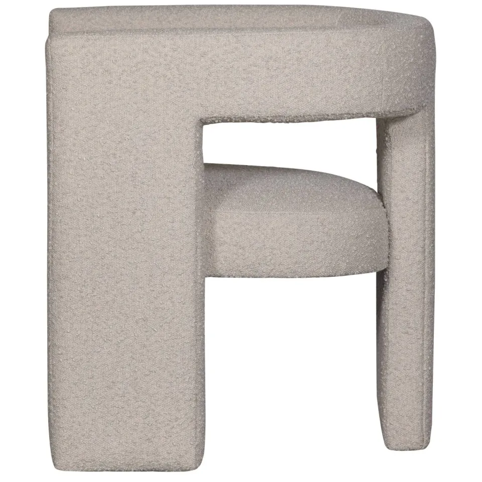 WOOOD Tiwa Fauteuil - Bouclé - Beige - 70x64x64, foto 3