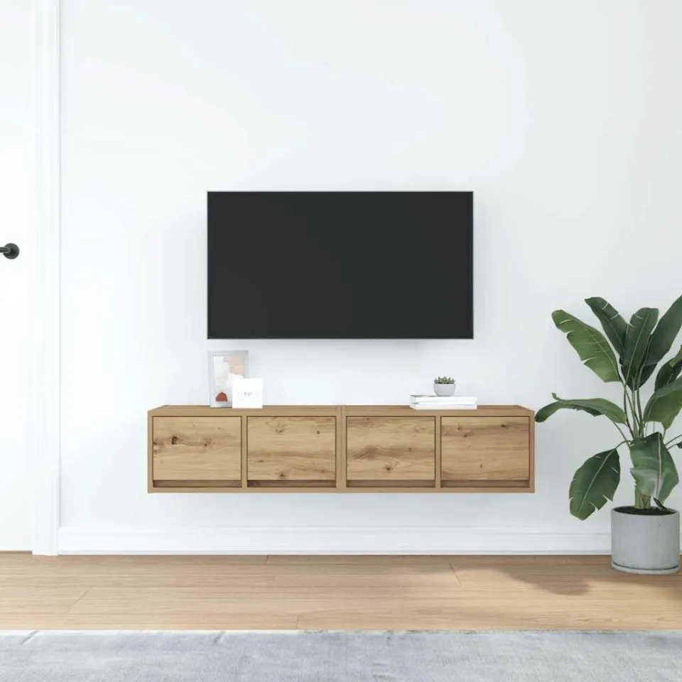 vidaXL Tv-meubelen 2 st 60x31x25,5 cm bewerkt hout artisanaal eiken, foto 4