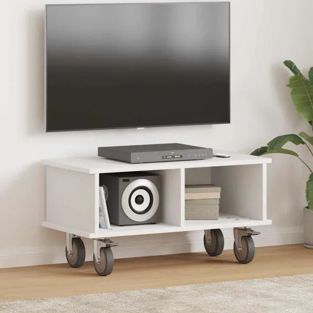 vidaXL TV-standaard 68,5 x 35 x 35 cm Wit Bewerkt hout