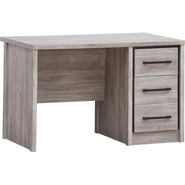 BELFURN Elias Bureau in grijze eik met zwarte sierstrip