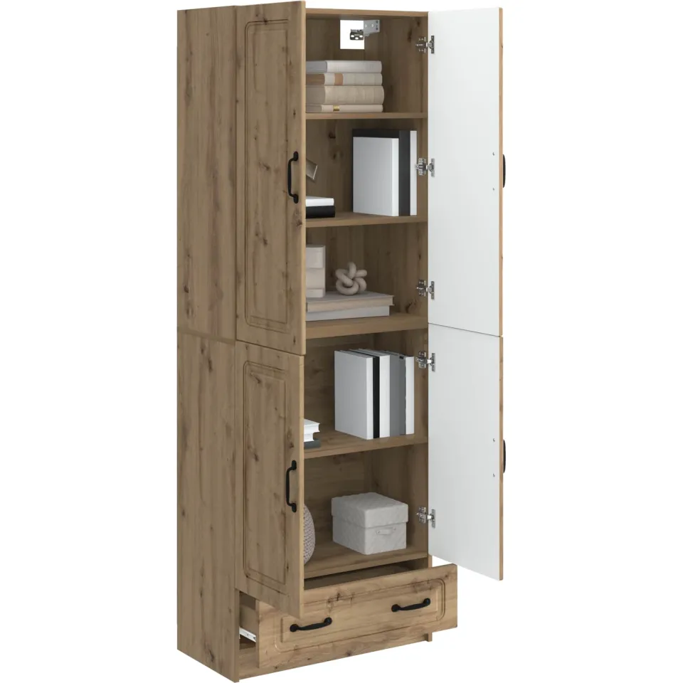 vidaXL Kastenset 2 st Artisanaal eiken Bewerkt hout Bruin