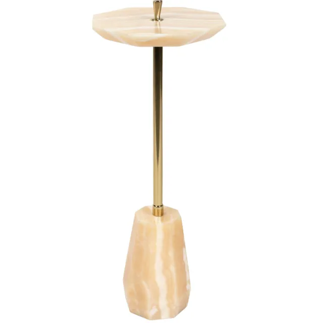 Dutchbone Onno bijzettafel onyx beige Geel