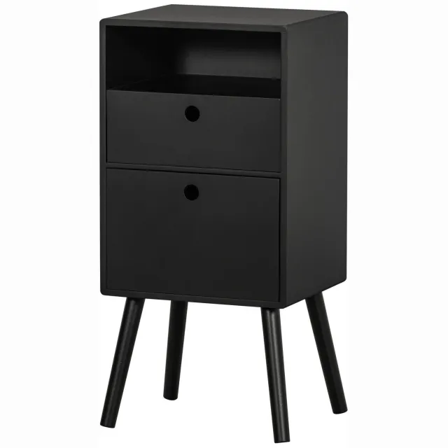 WOOOD Ozzy nachtkastje zwart black