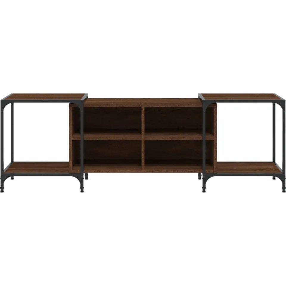 vidaXL Tv-meubel 153x37x50 cm bewerkt hout bruin eikenkleur