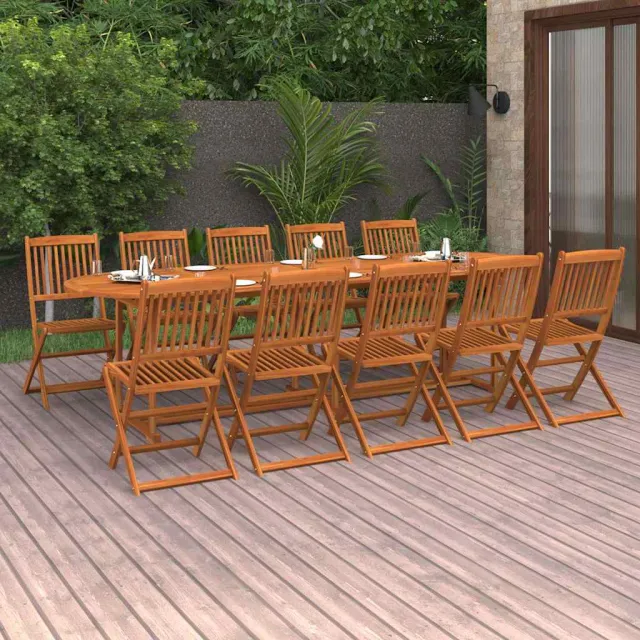 vidaXL 11-delige Tuinset 280x90x75 cm massief acaciahout bruin, foto 2