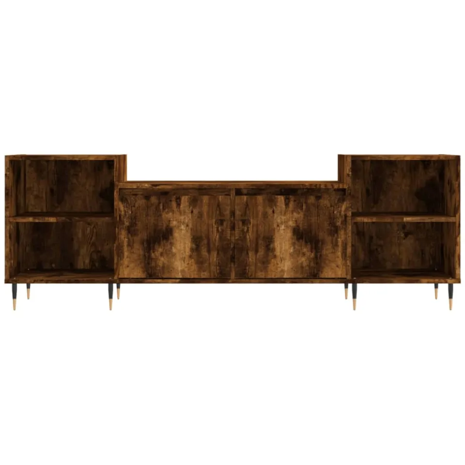 vidaXL Tv-meubel 160x35x55 cm bewerkt hout gerookt eikenkleurig