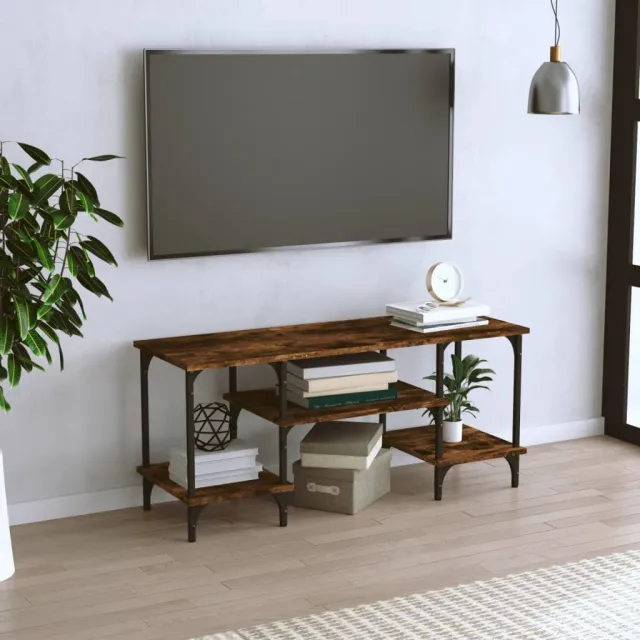 vidaXL Tv-meubel 102x35x45,5 cm bewerkt hout gerookt eikenkleurig, foto 2