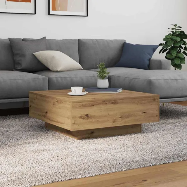 vidaXL Artisanaal eiken 80 x 80 x 31 cm Bewerkt hout, foto 2