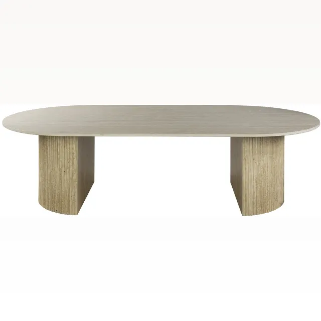 Giga Living Salontafel Romano - Organisch Travertin - 135x70x40cm Beige