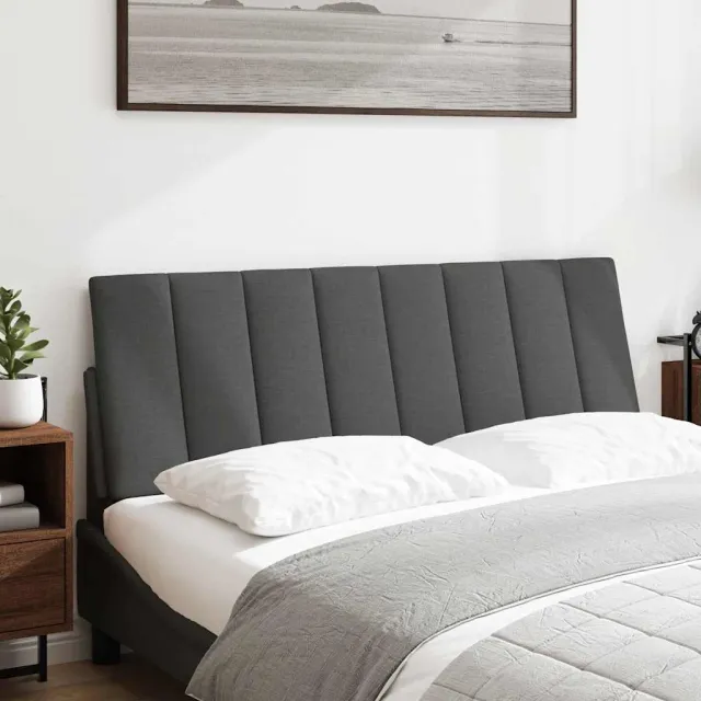 vidaXL Hoofdbordkussen "Hanko" 140 cm stof donkergrijs